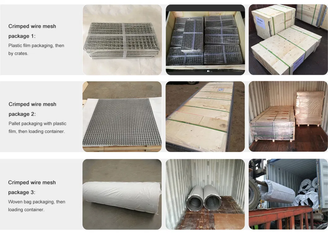 Black Iron Square Woven Crimped Wire Mesh Panel for Pig Raising